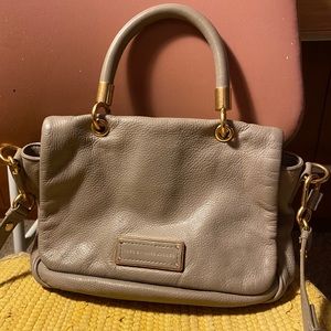 Marc by Marc Jacobs leather grey tan bag